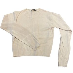 Brandy Melville Long Sleeve Light Pink Tight Fit Sweater